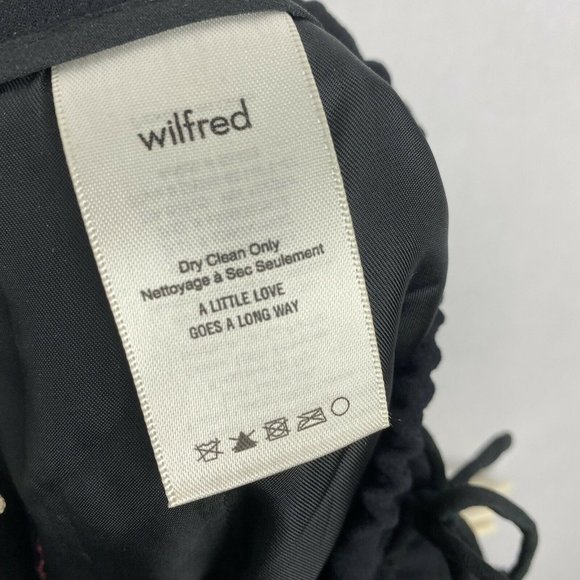 Wilfred Aritzia Buffon Black Red Stripe Crepe Jogger Pants Silk Trim Size XS - Picture 5 of 7